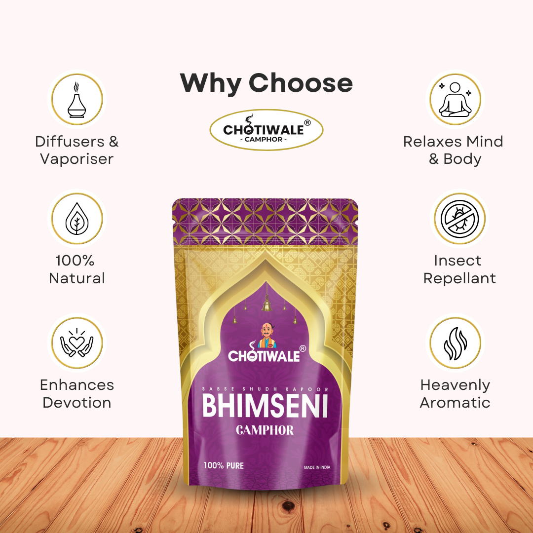 Chotiwale Bhimseni Camphor- for Meditation - Image 3
