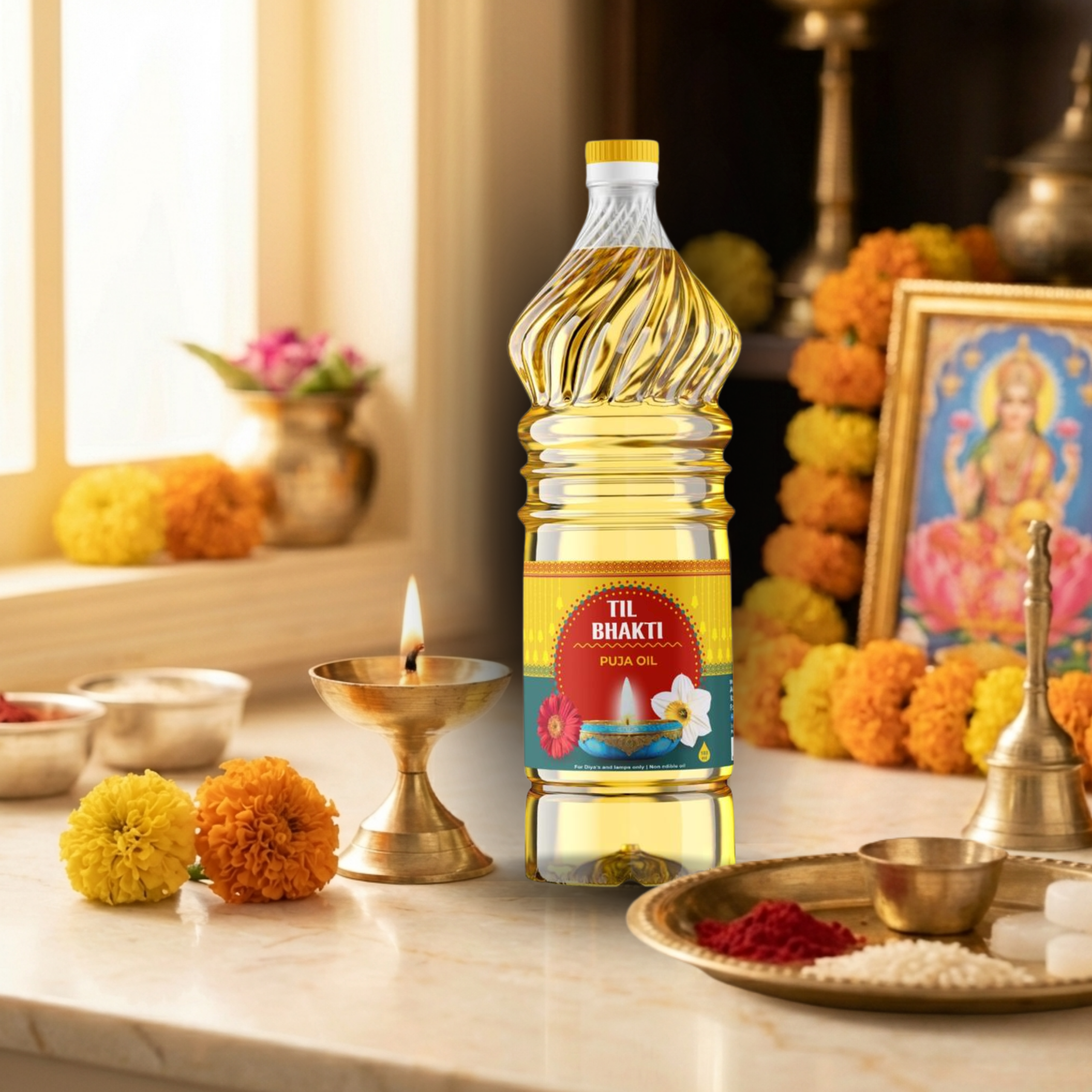 Til Bhakti Oil Pure Smokeless Oil for Puja - Image 3
